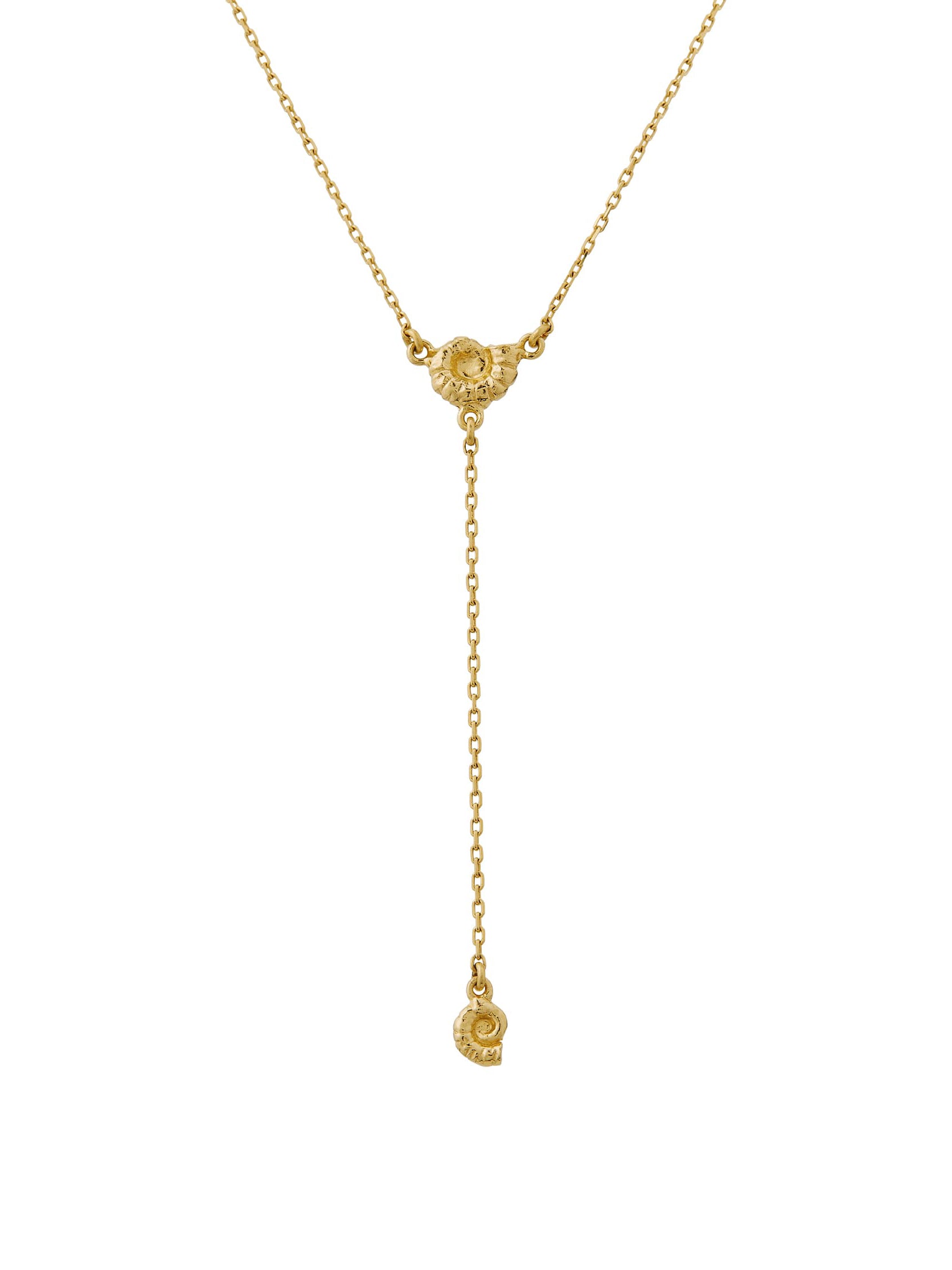 Fine Ammonite 'Y' Drop Necklace - image 4 | 18ct yellow gold