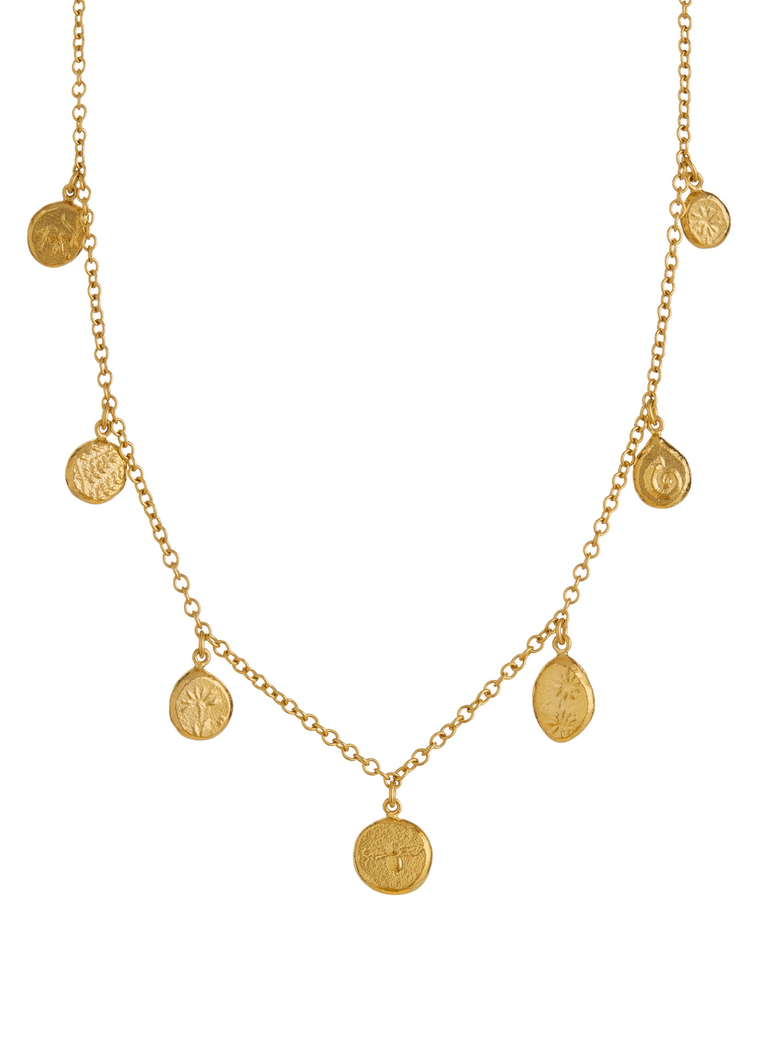 Paleontology Nugget Necklace - image 1 | gold plate