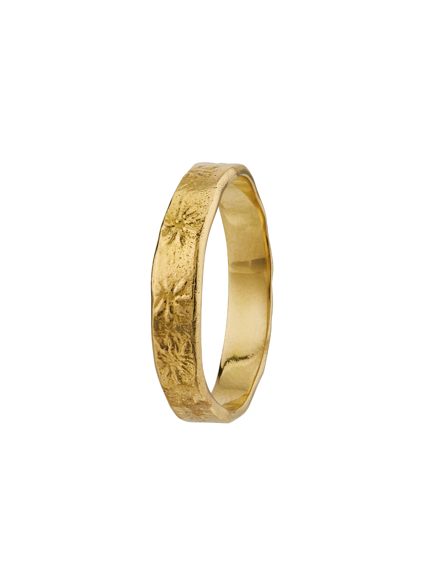 4 mm Horsetail Fossil Band - image 1 | 18ct yellow gold