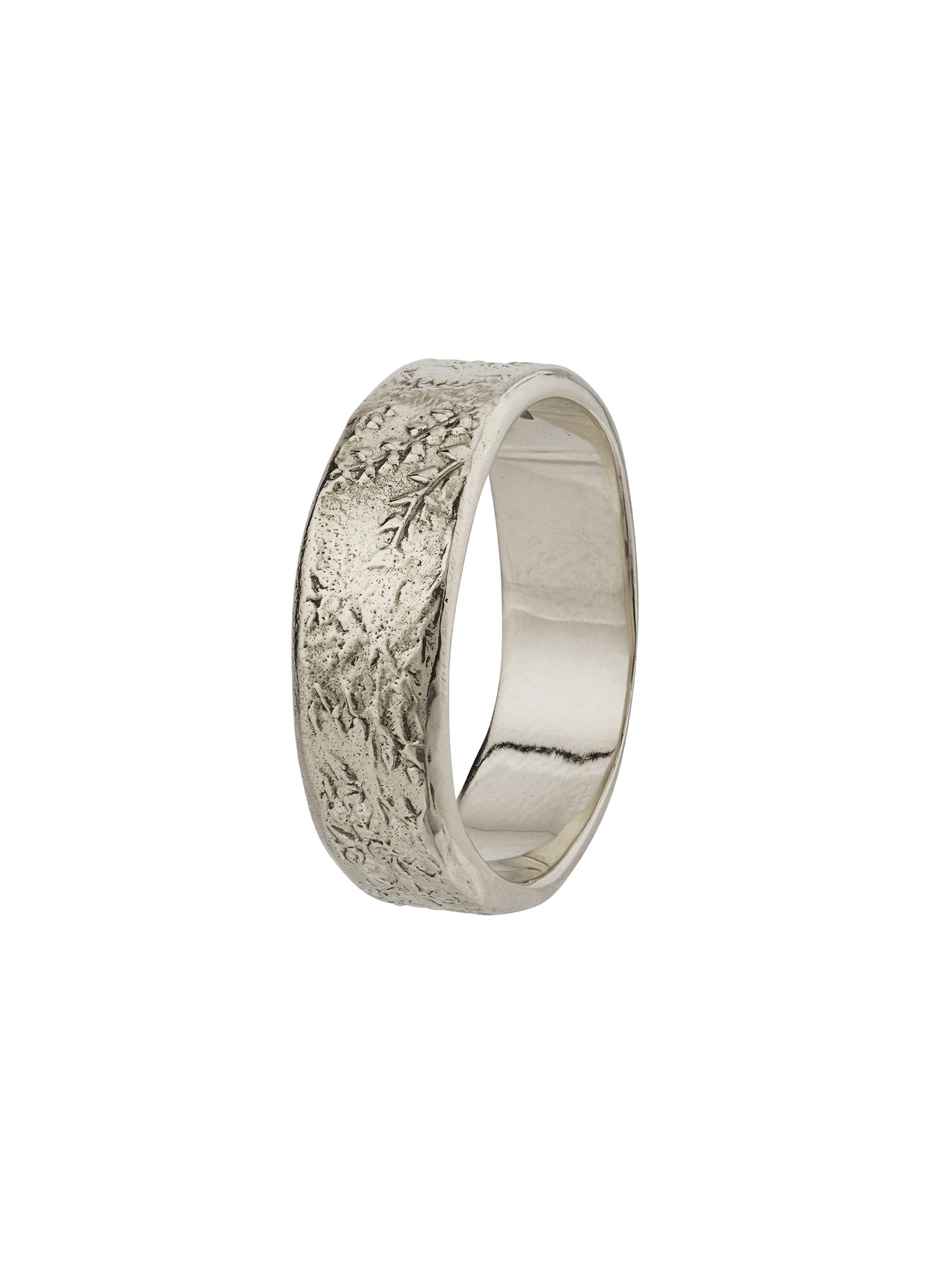 6 mm Heavy Horsetail Fossil Band - image 8 | platinum
