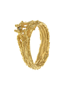 Champagne Diamond Nest Structure Ring