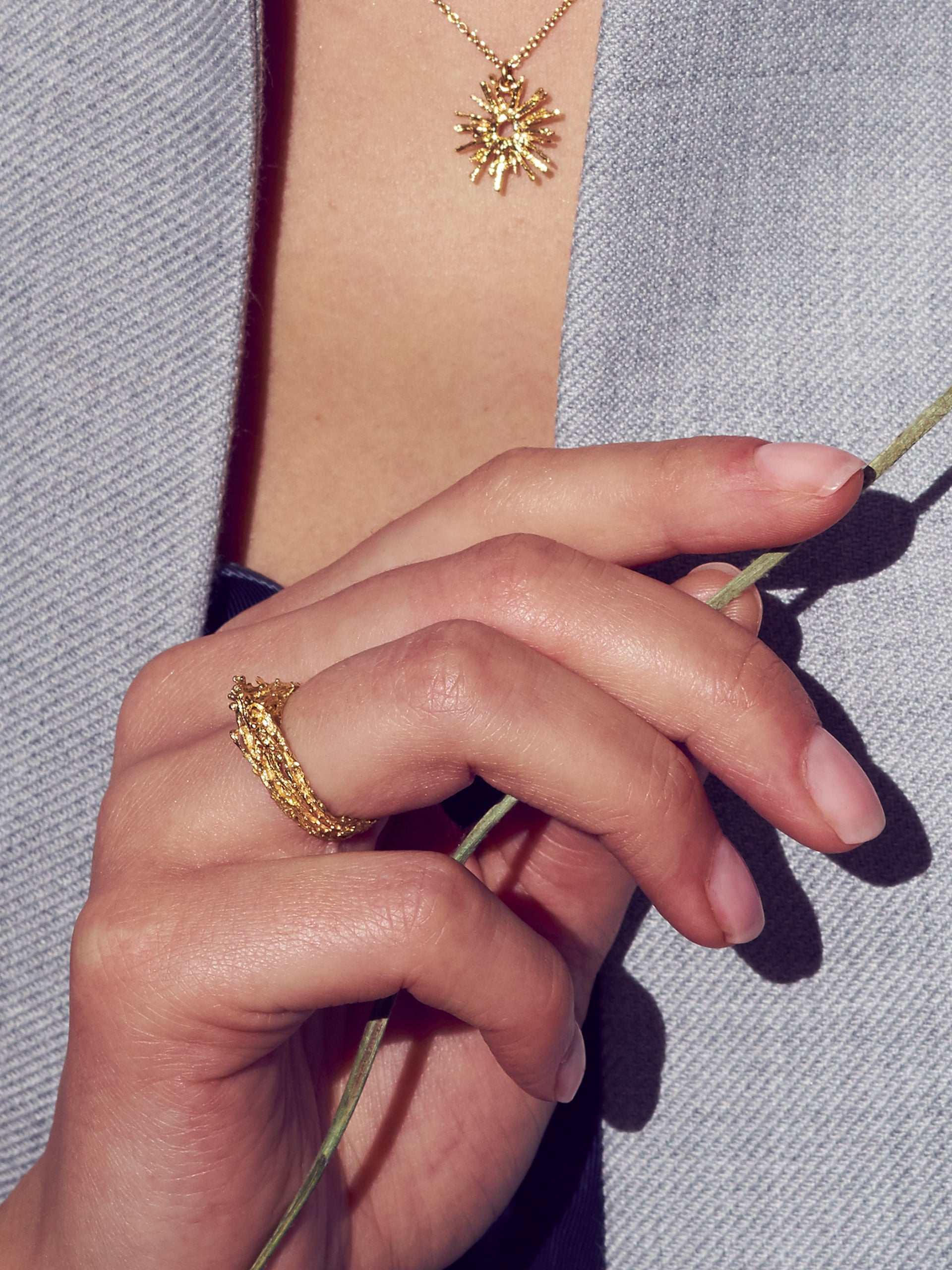 Champagne Diamond Nest Structure Ring - image 2