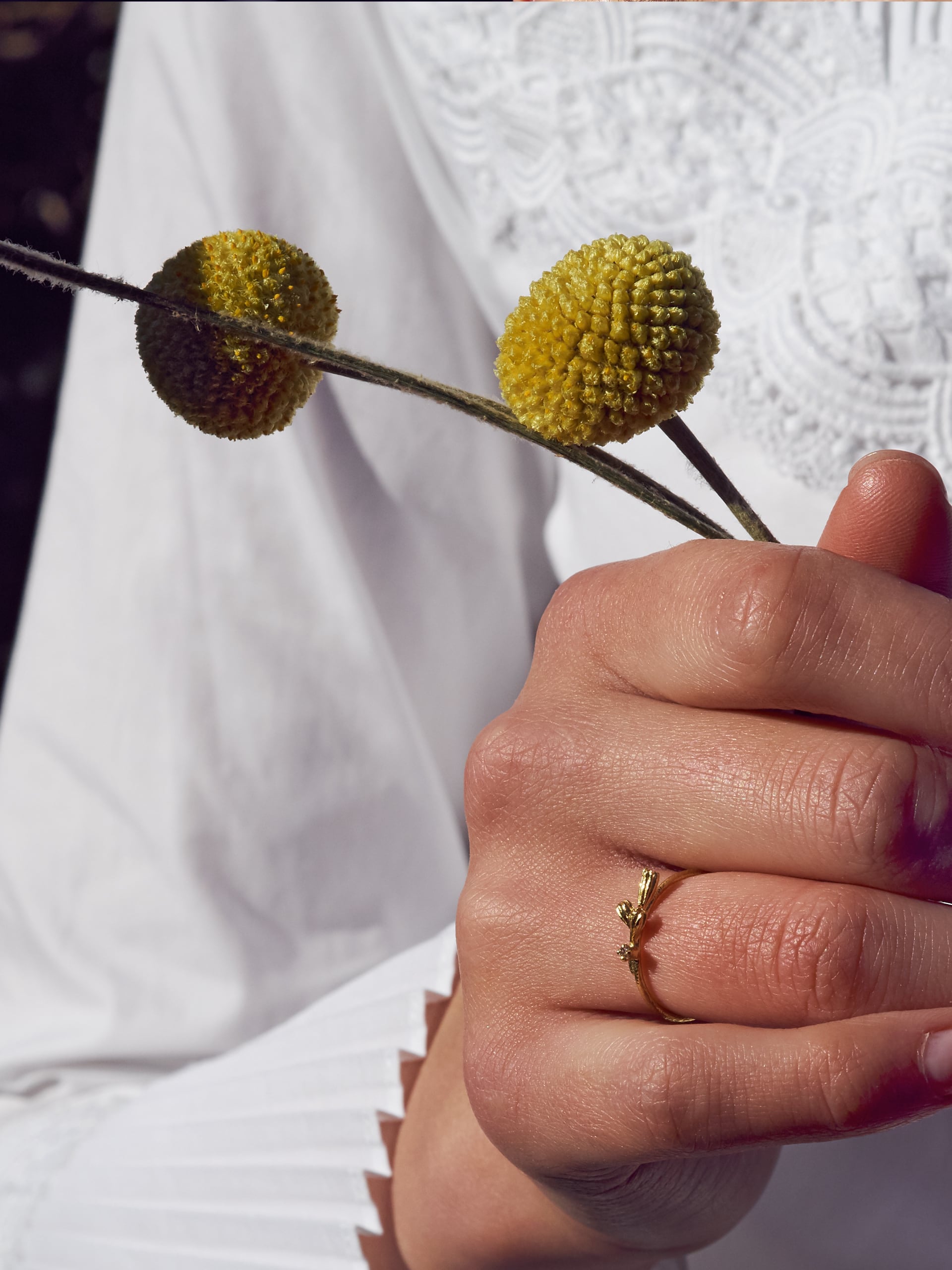Seed Pod & Champagne Diamond Ring - image 2