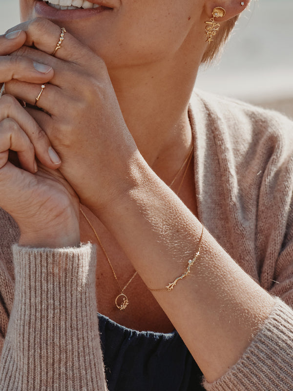 Branch Coral Bracelet with Opal