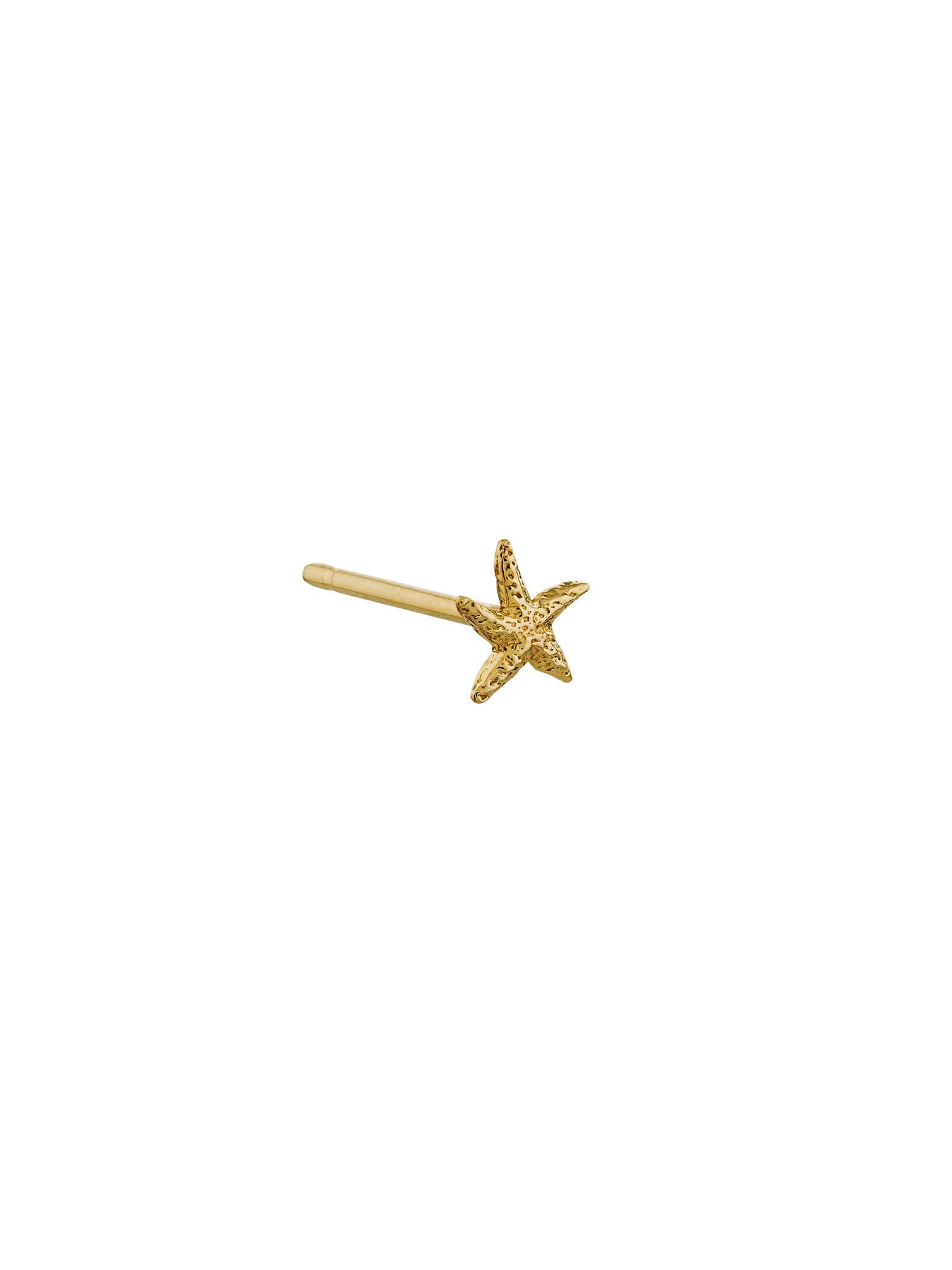 Teeny Tiny Starfish Single Stud Earring - image 5 | 18ct yellow gold