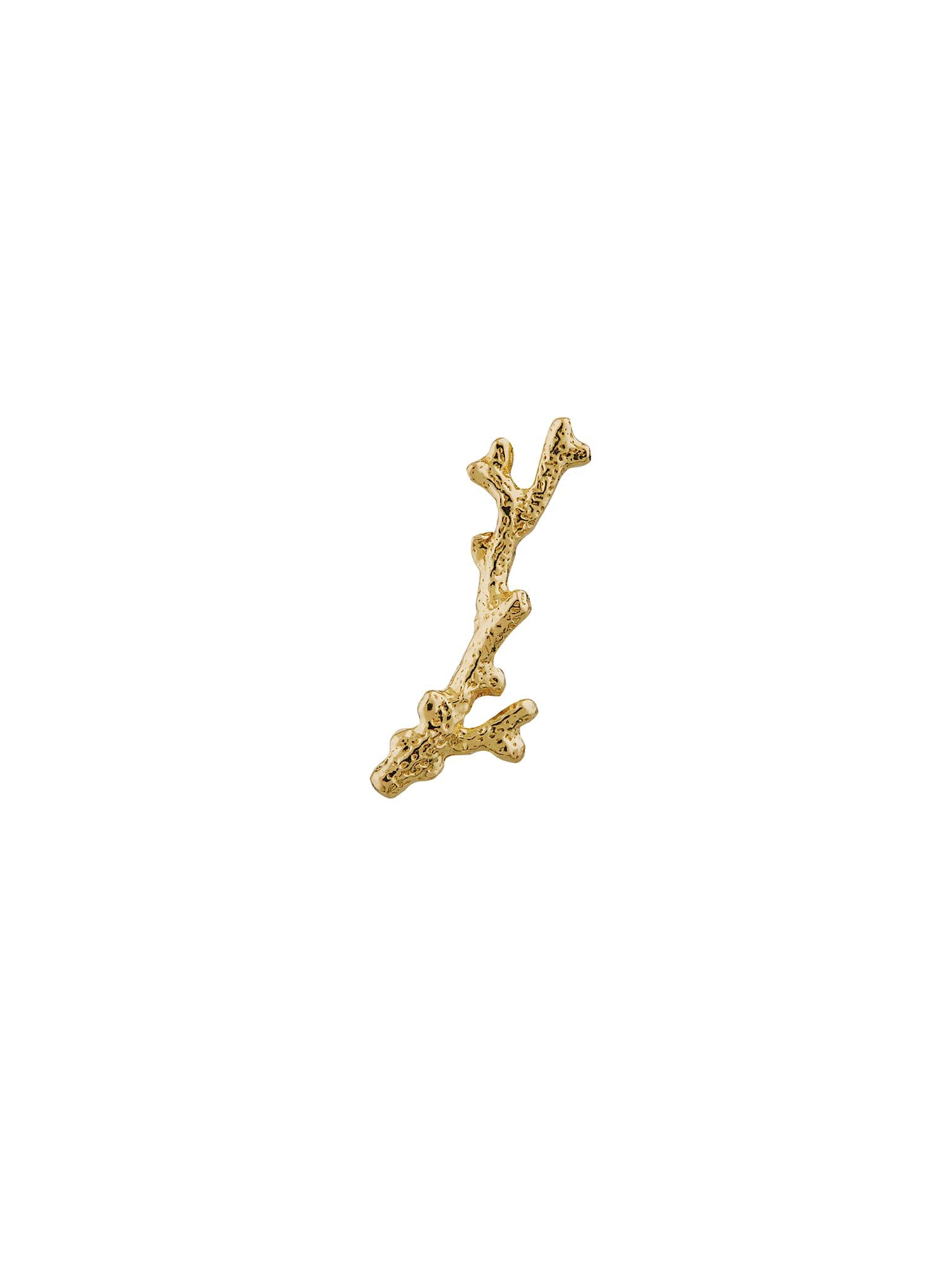 Branch Coral Single Stud Earring - image 1 | 18ct yellow gold
