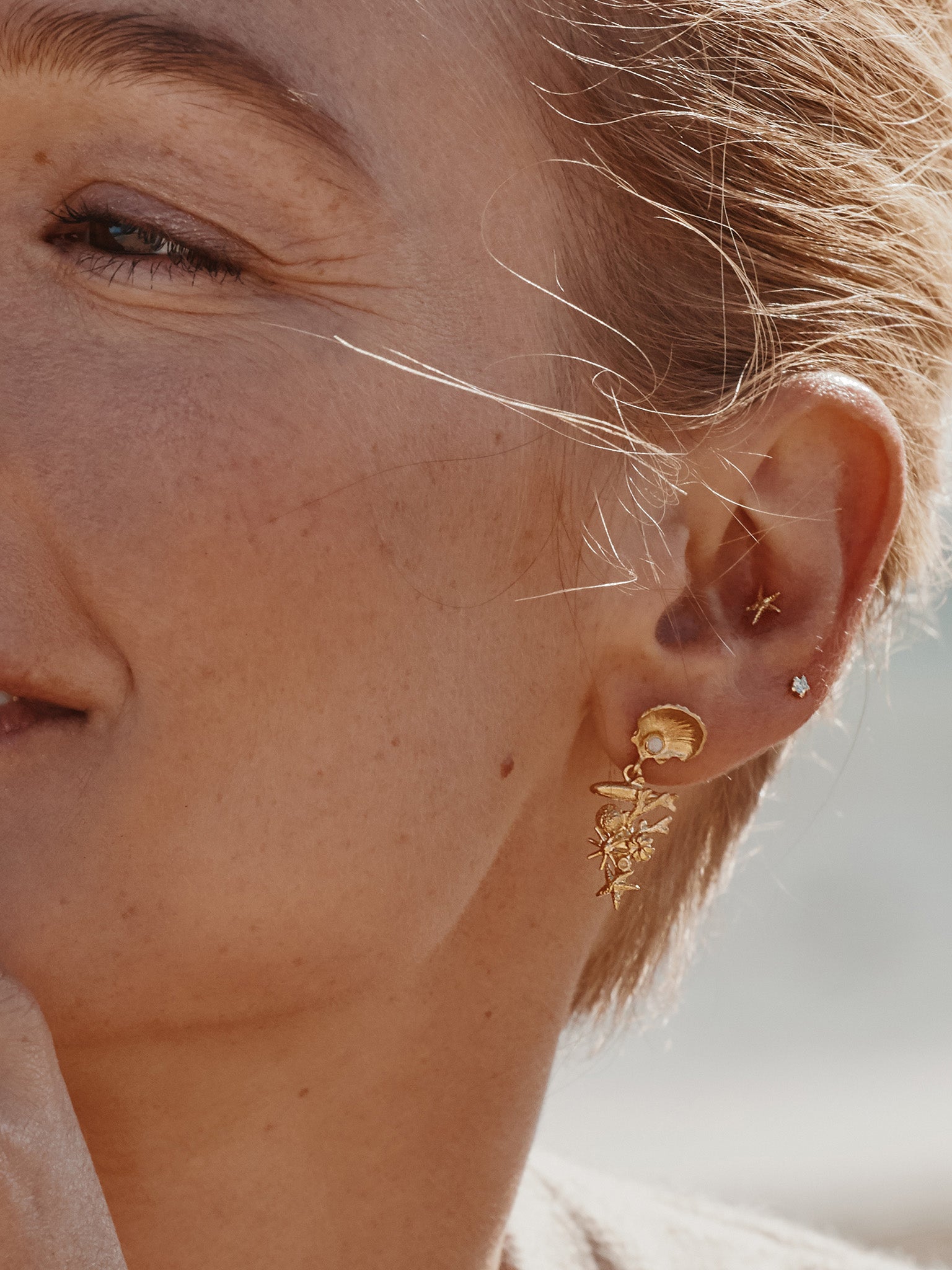 Coral Reef Opal Drop Earrings - image 2