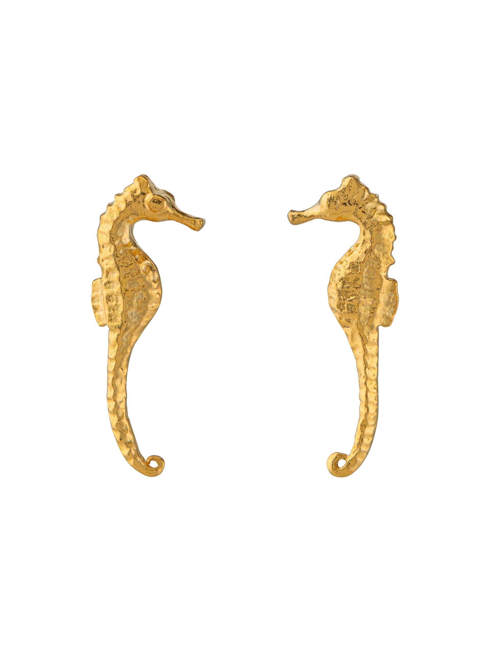 Seahorse Stud Earrings - image 5 | gold plate