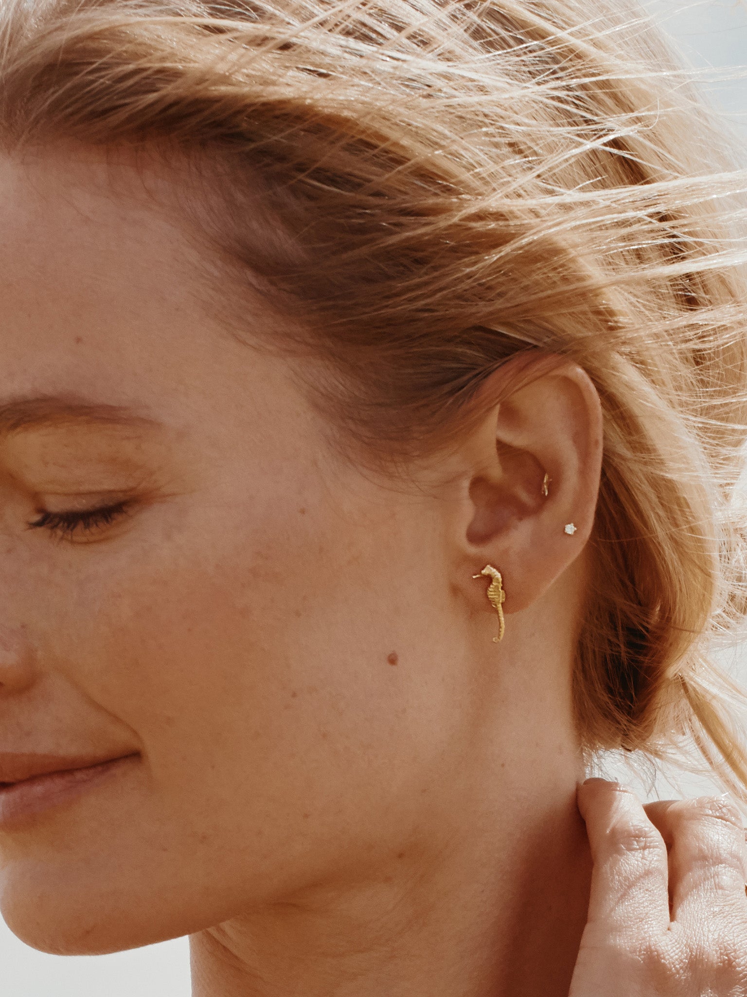 Seahorse Stud Earrings - image 2