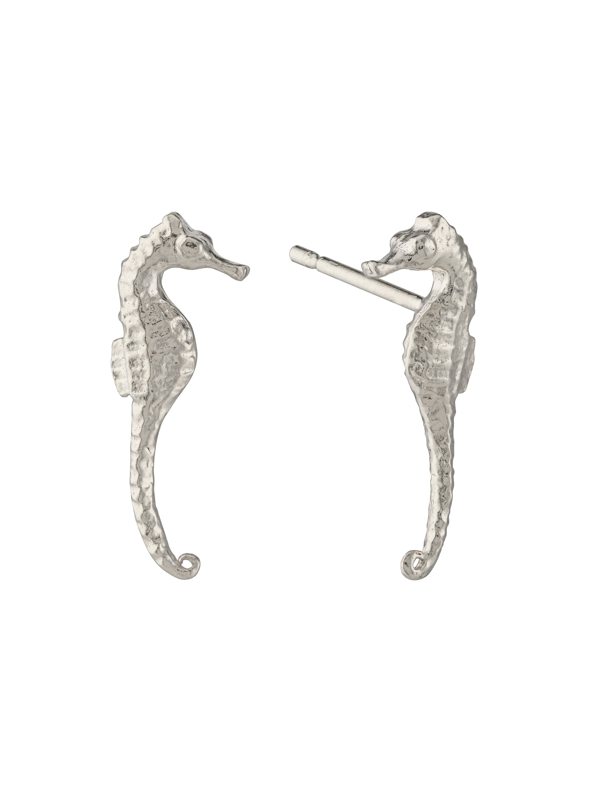 Seahorse Stud Earrings - image 6 | silver