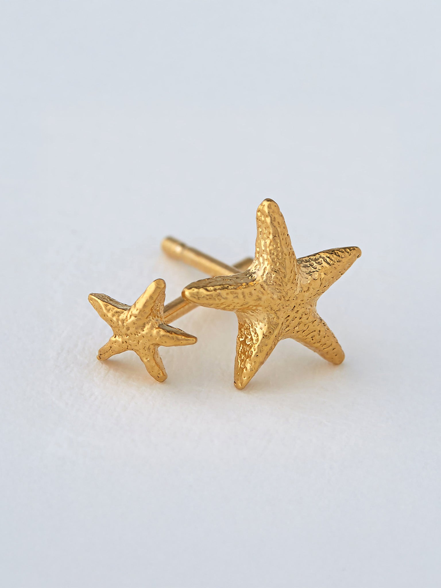 Asymmetric Starfish Stud Earrings - image 3 | gold plate
