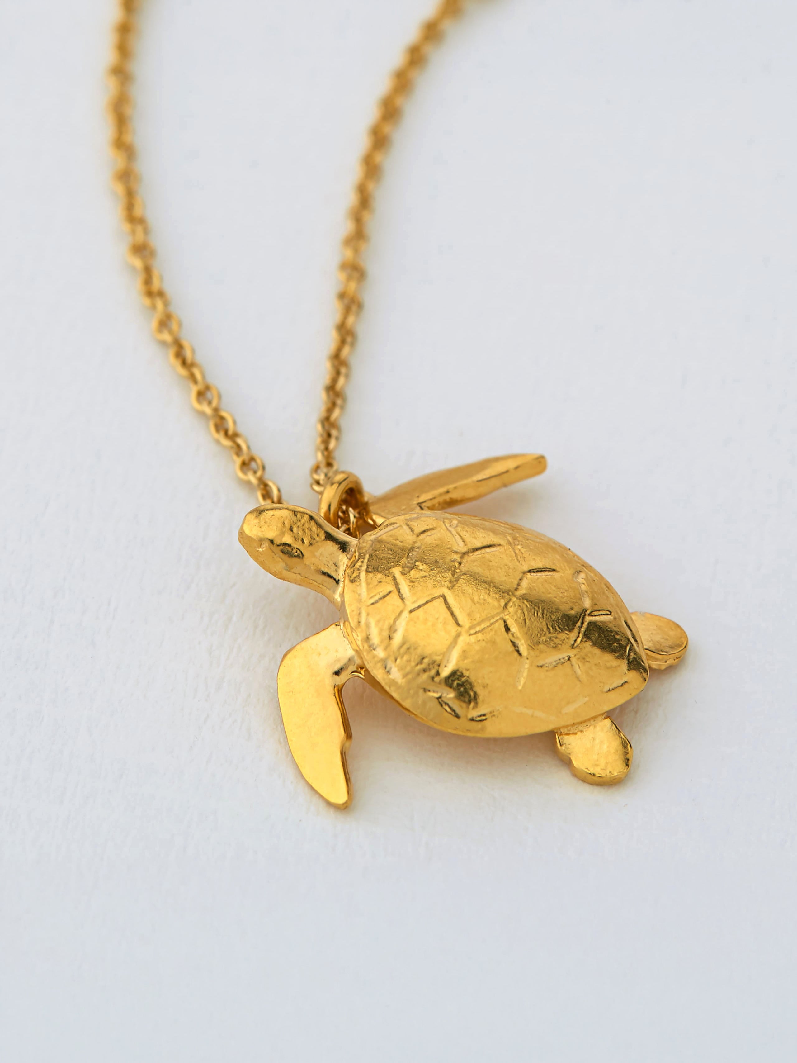 Sea Turtle Necklace - image 3 | gold plate