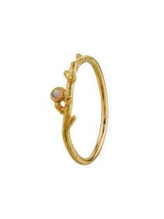 Fine Coral Texture Opal Ring