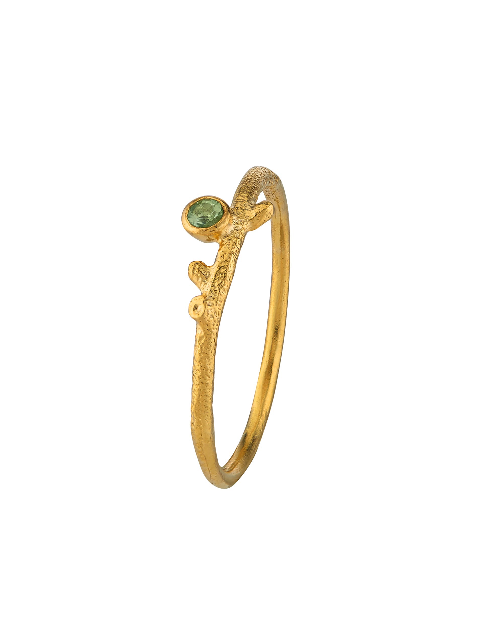 Underwater Stacking Ring with Peridot - image 1 | gold plate