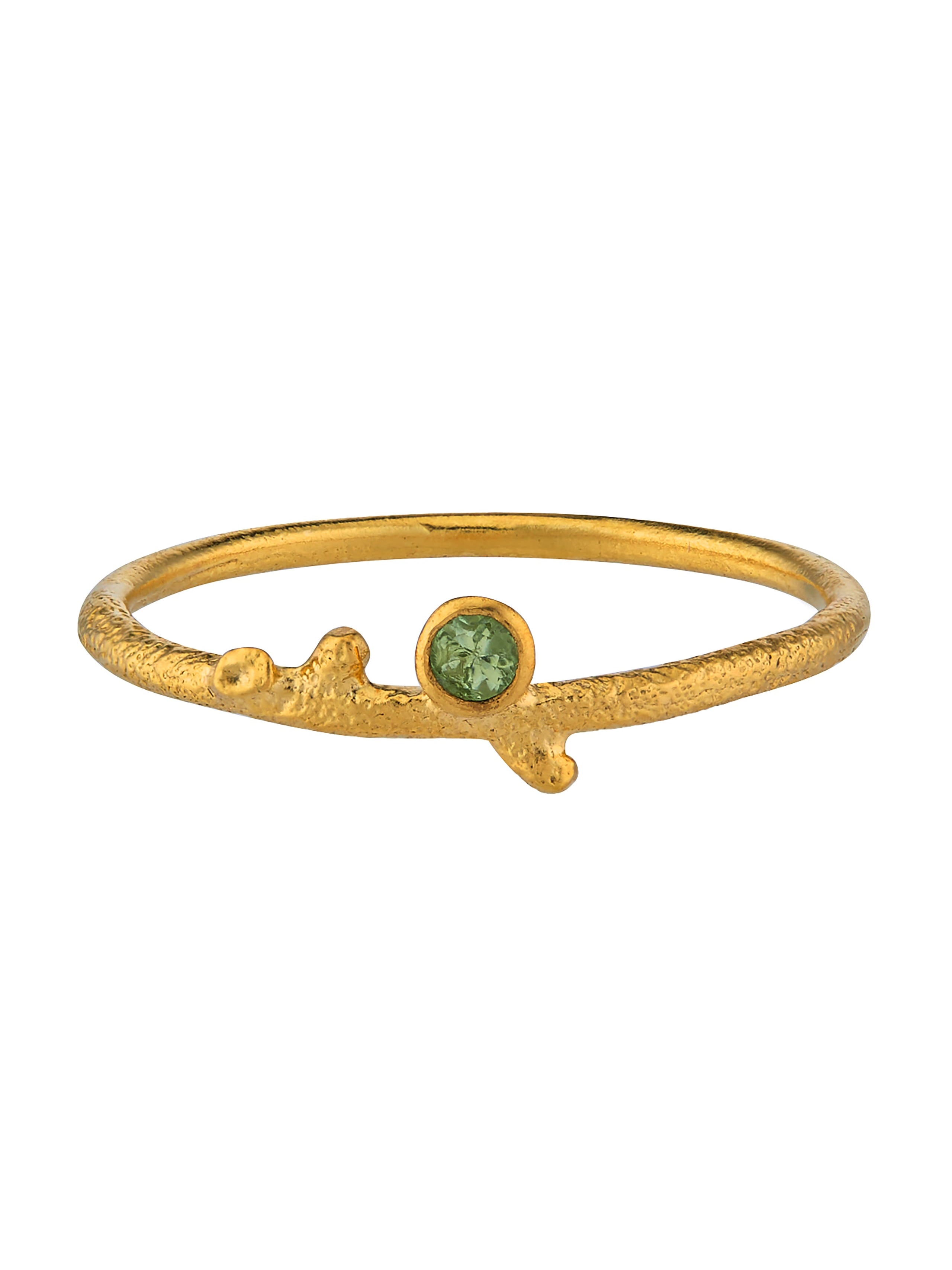 Underwater Stacking Ring with Peridot - image 4 | gold plate