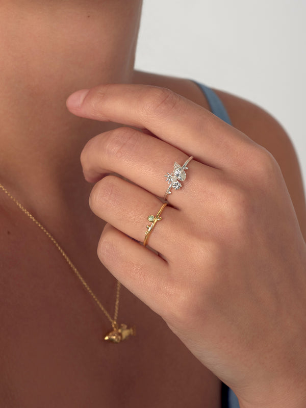 Underwater Stacking Ring with Peridot