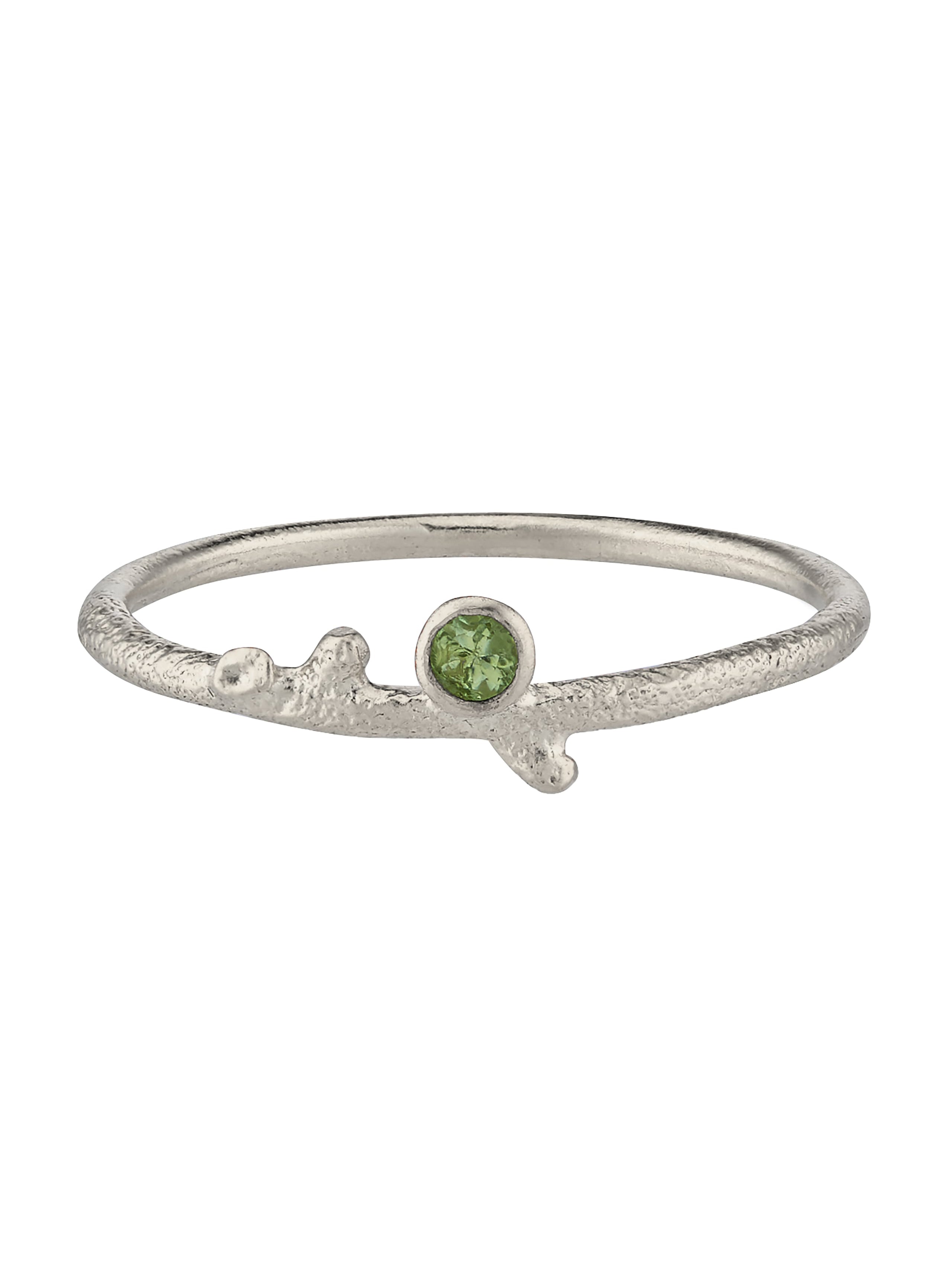 Underwater Stacking Ring with Peridot - image 7 | silver