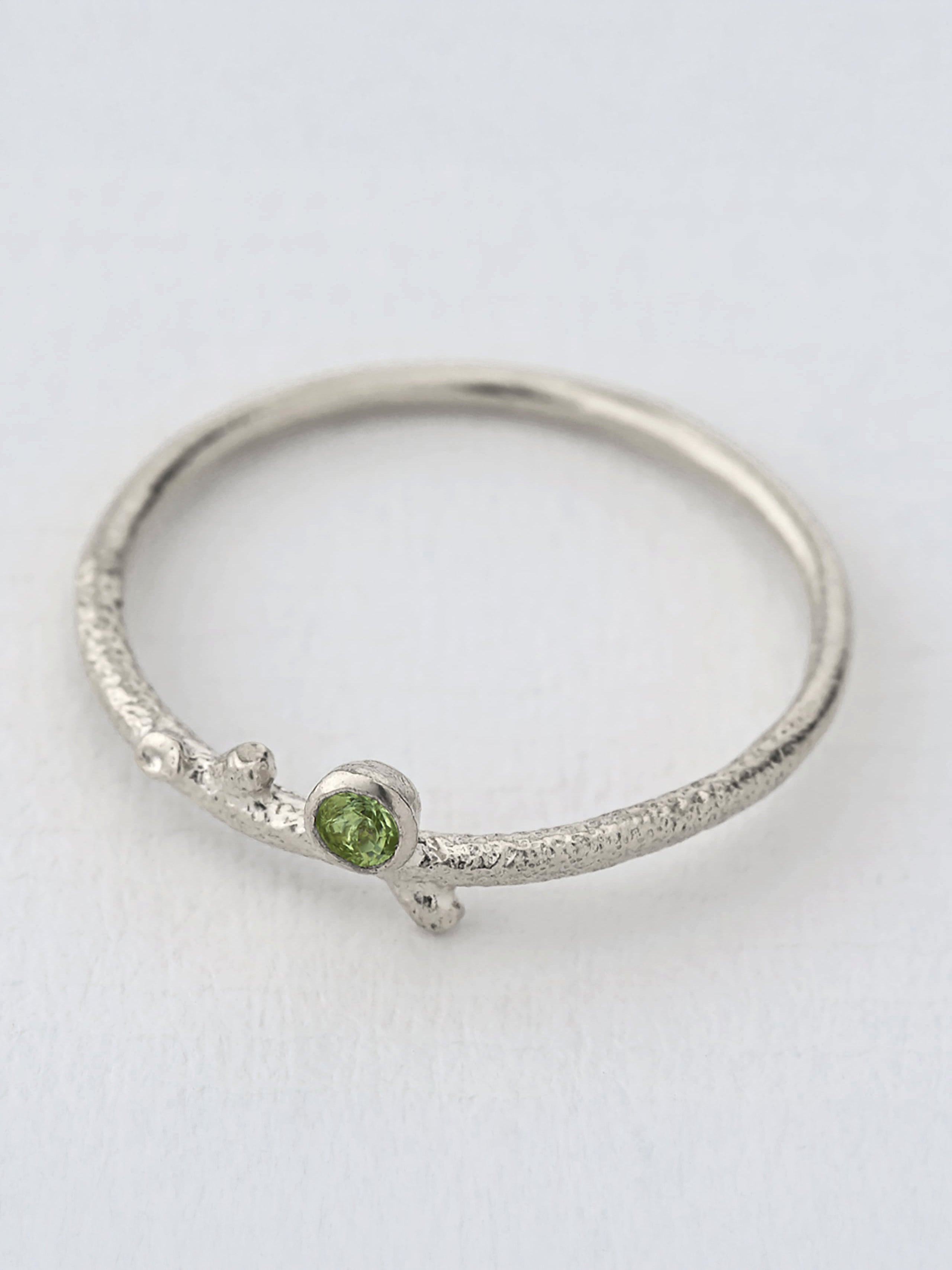 Underwater Stacking Ring with Peridot - image 6 | silver