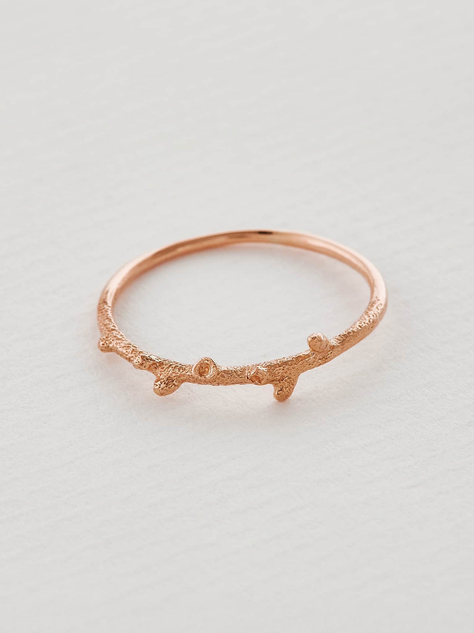 Fine Coral Texture Ring - image 6 | 18ct rose gold