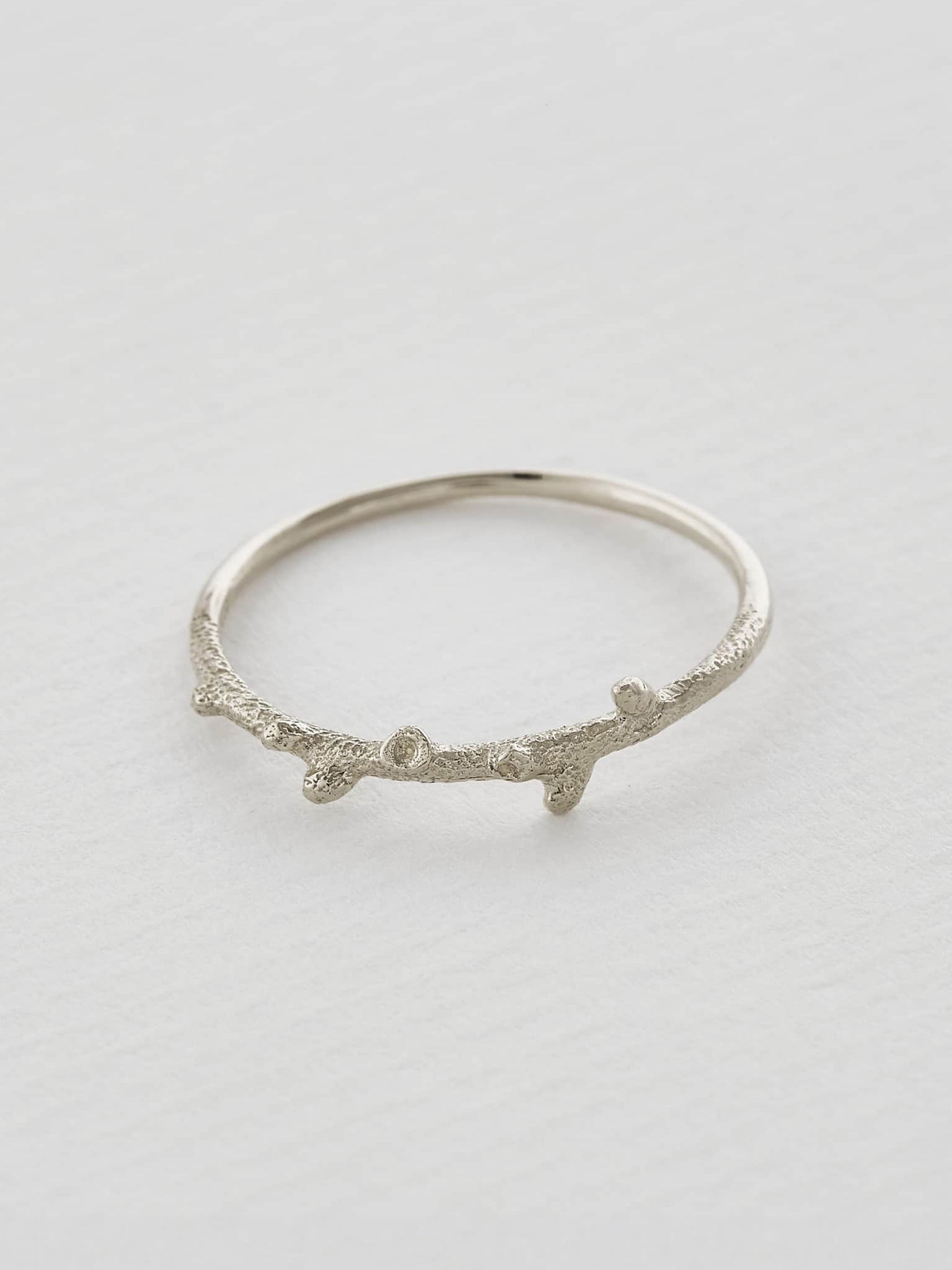 Fine Coral Texture Ring - image 8 | platinum