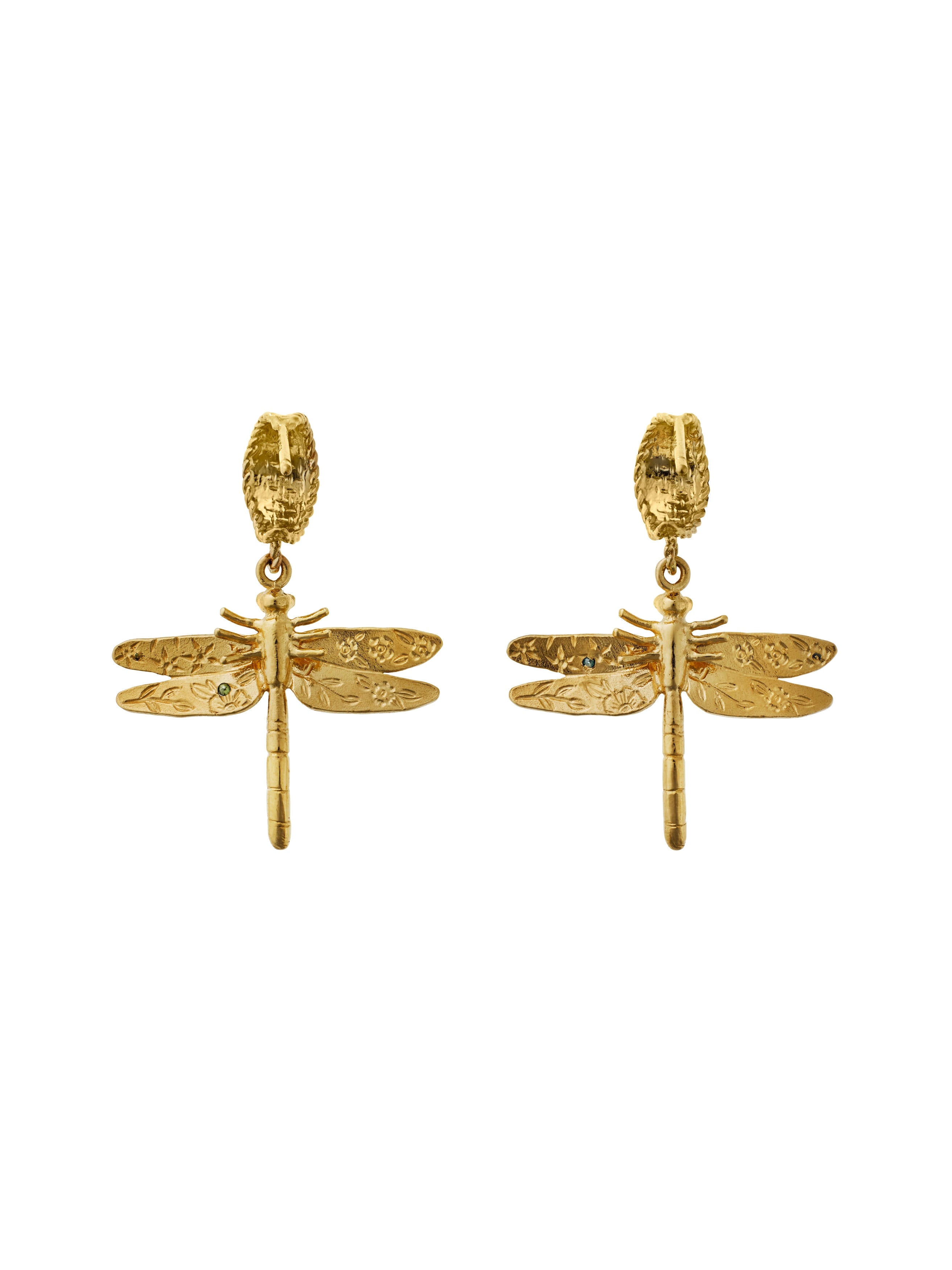 Dragonfly Huggie Earrings - image 3 | 18ct yellow gold