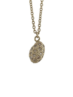 Prehistoric Egg Necklace with Grey Diamonds