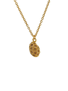 Australian Cognac Diamond Studded Egg Necklace