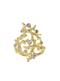 Elkhorn Coral Cocktail Ring with Responsibly Sourced Ocean Diamonds
