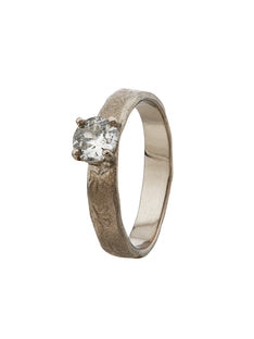 Natural History Solitaire Diamond Band Ring