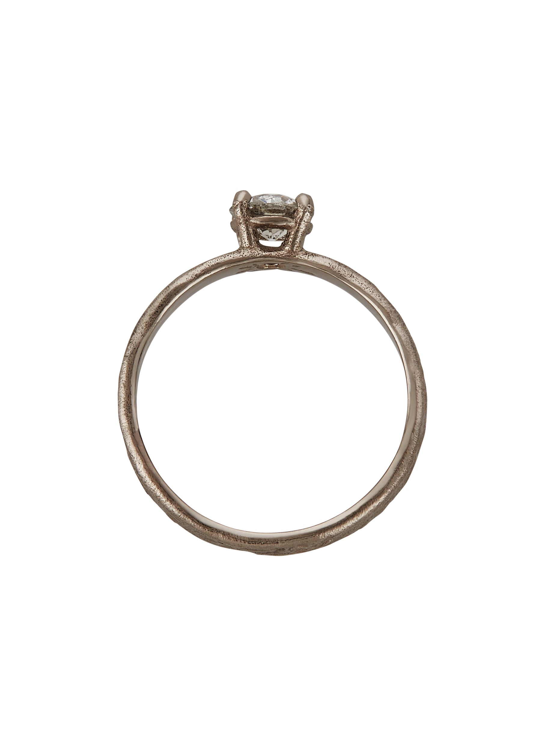 Natural History Solitaire Diamond Band Ring - image 3 | 18ct white gold