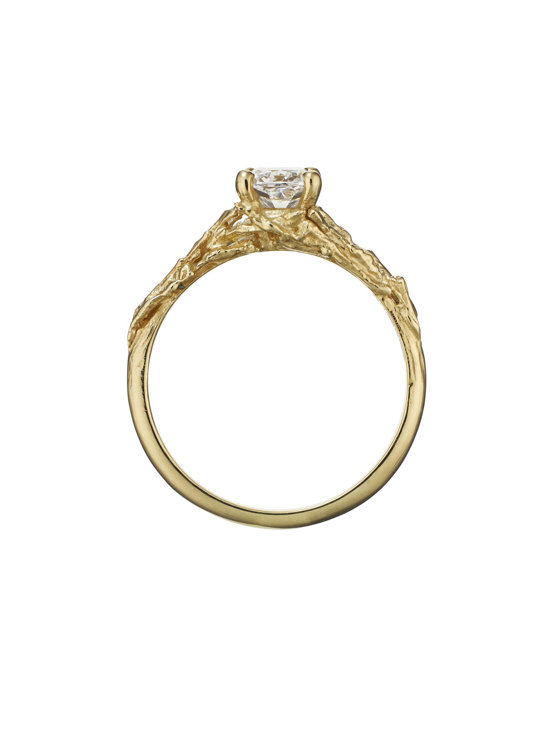 Nest Structure Ring with 0.7ct Cushion Cut Diamond - image 5 | 18ct yellow gold