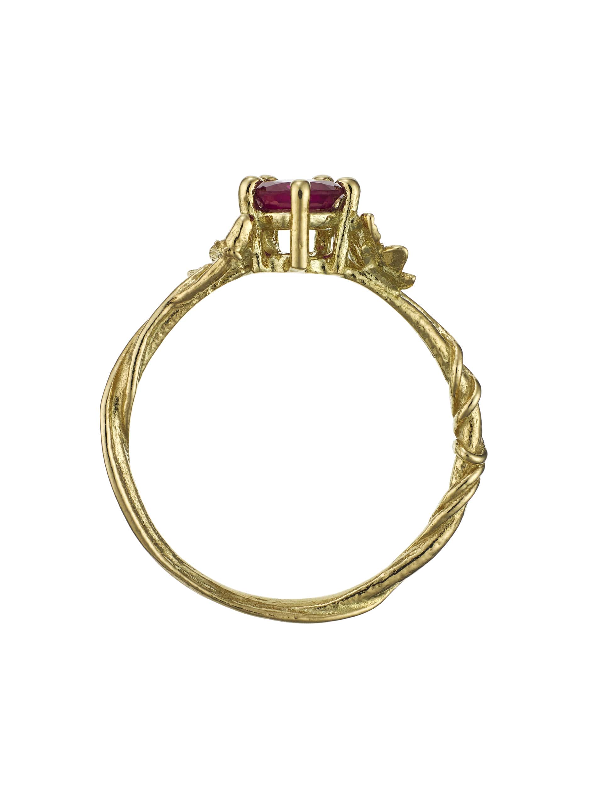 Wildrose Solitaire Ring with 0.53ct Thai Ruby - image 6 | silver