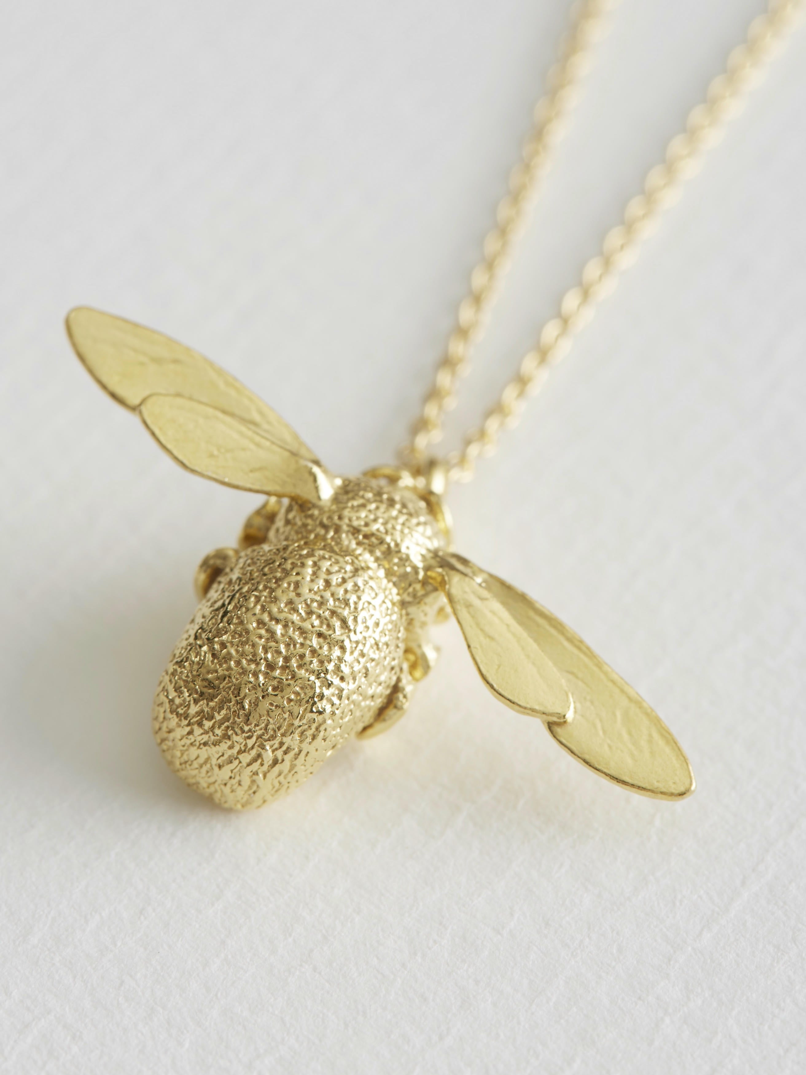 Bumblebee Necklace - image 9 | gold plate