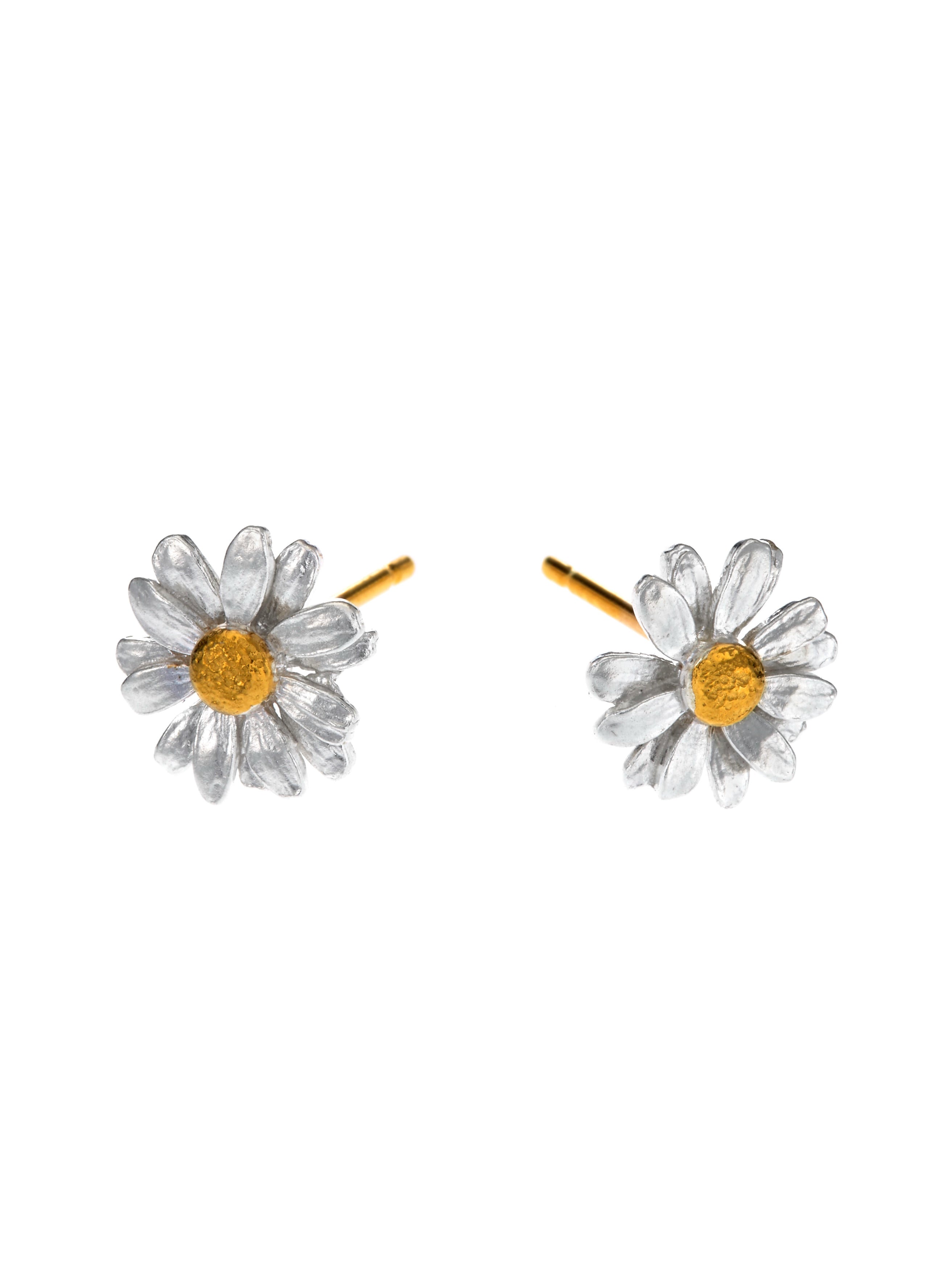 Little Daisy Stud Earrings - image 4 | silver & gold plate
