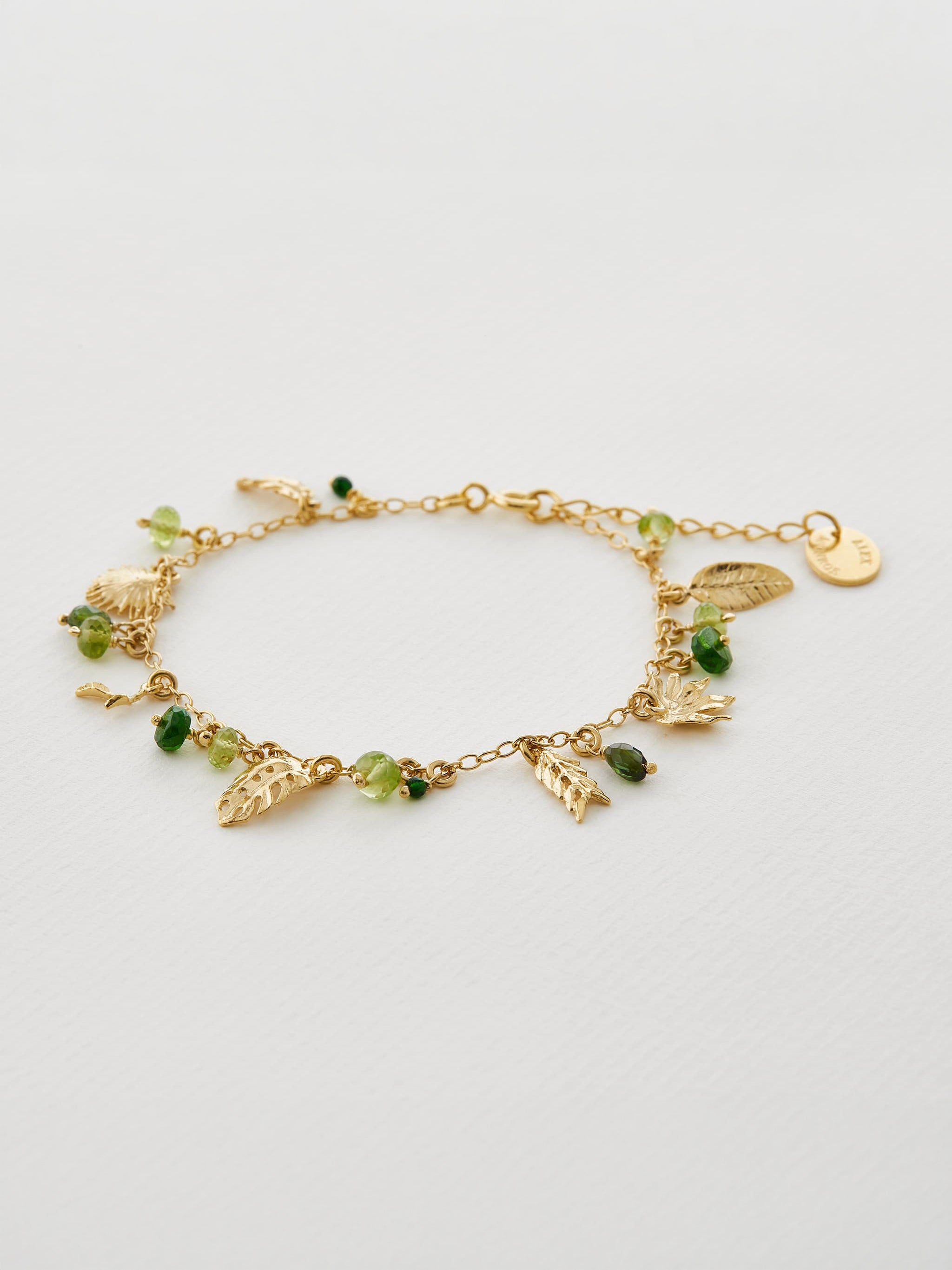 Tropical Leaf Charm Bracelet - image 3 | gold plate