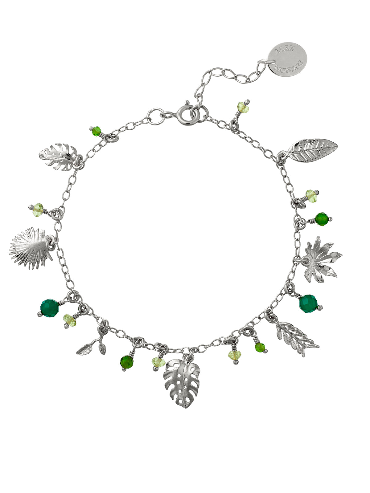 Tropical Leaf Charm Bracelet - image 3 | silver