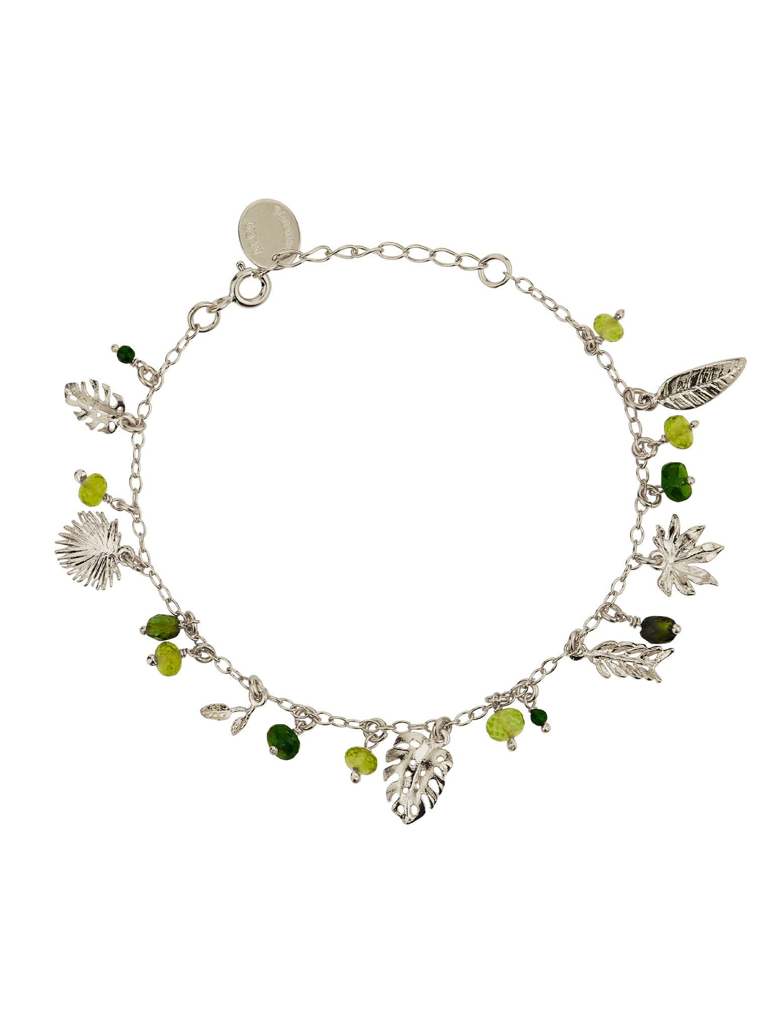 Tropical Leaf Charm Bracelet - image 4 | silver