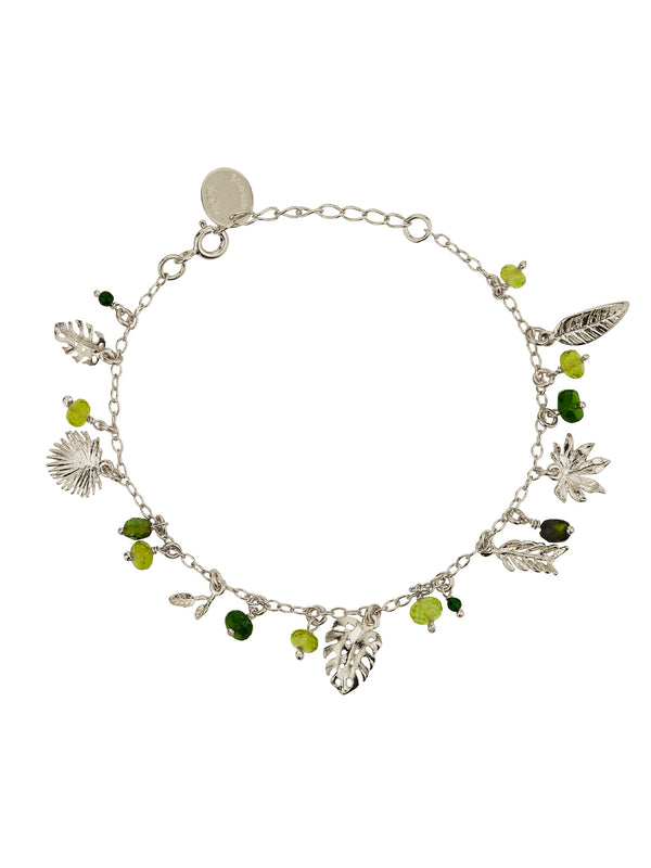 Tropical Leaf Charm Bracelet