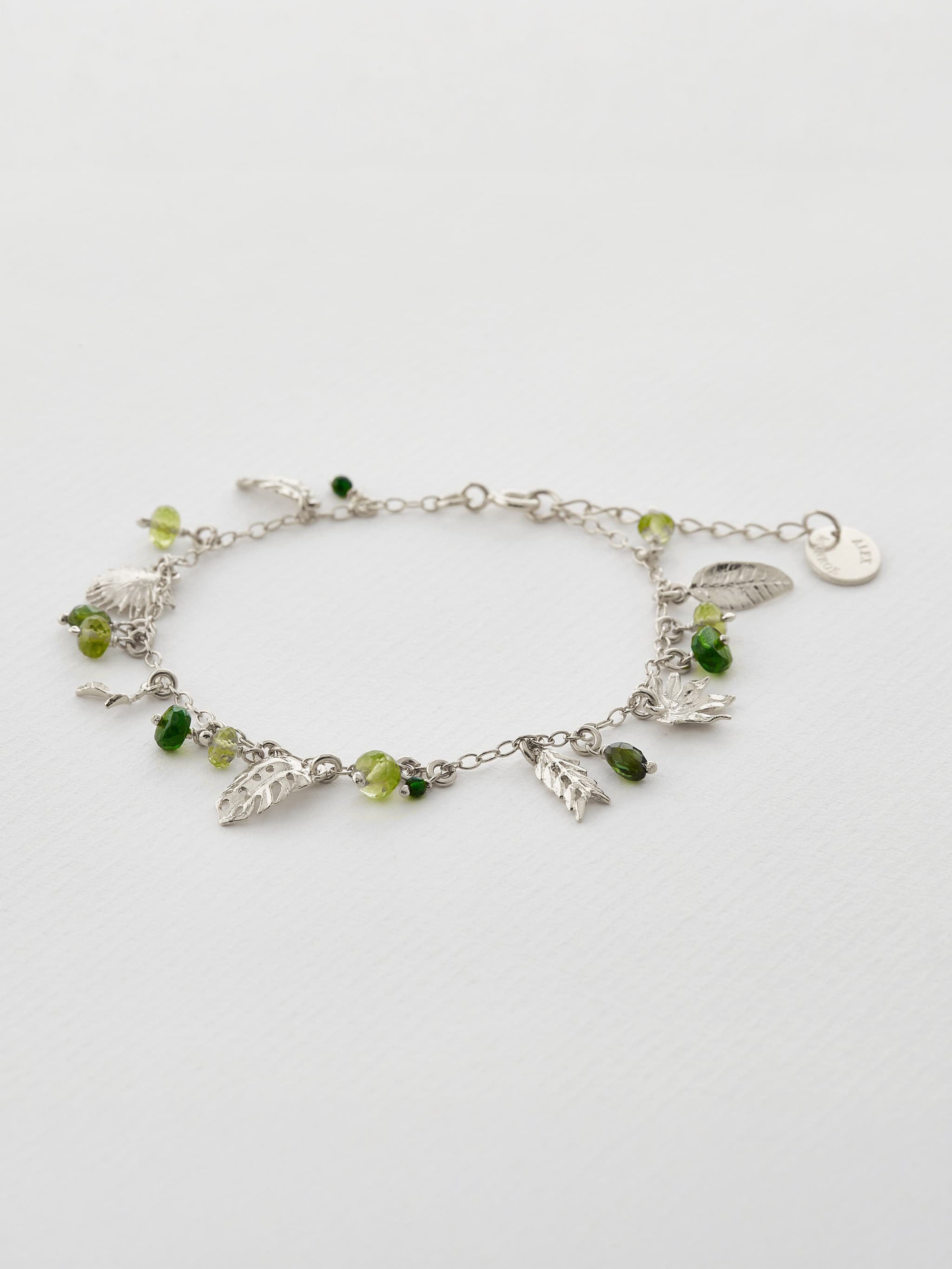 Tropical Leaf Charm Bracelet - image 6 | silver