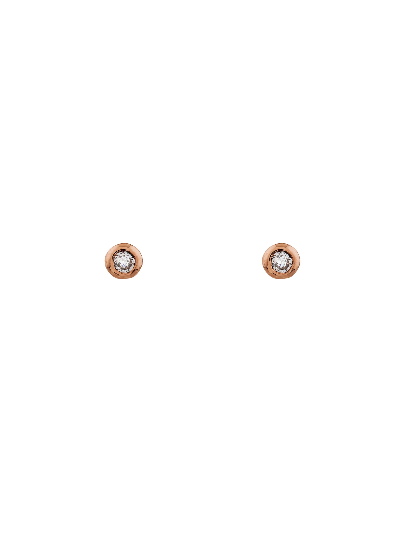 Champagne Diamond Stud Earrings - image 7 | 18ct rose gold