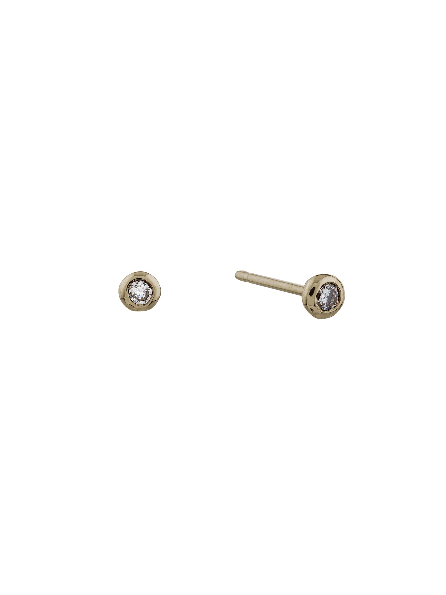 Champagne Diamond Stud Earrings - image 6 | 18ct white gold