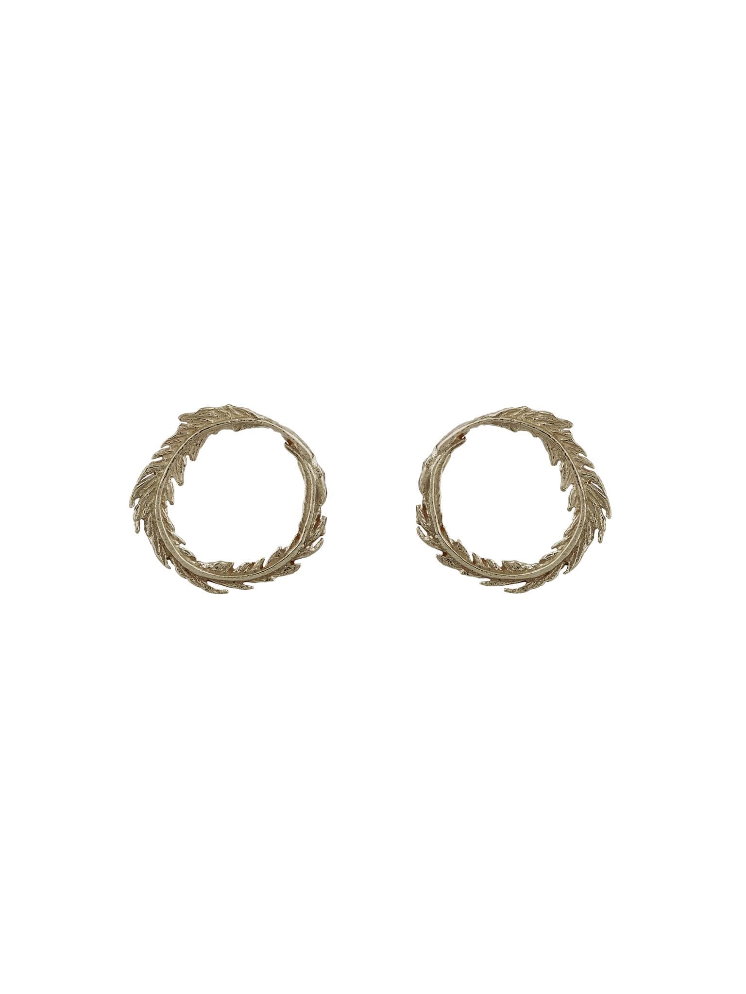 Plume Loop Stud Earrings - image 6 | 18ct white gold