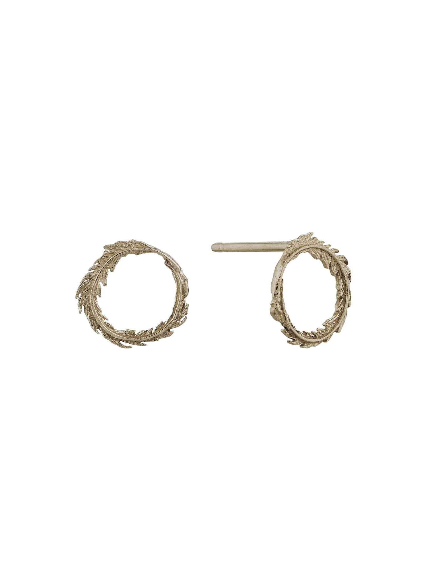 Plume Loop Stud Earrings - image 8 | 18ct white gold