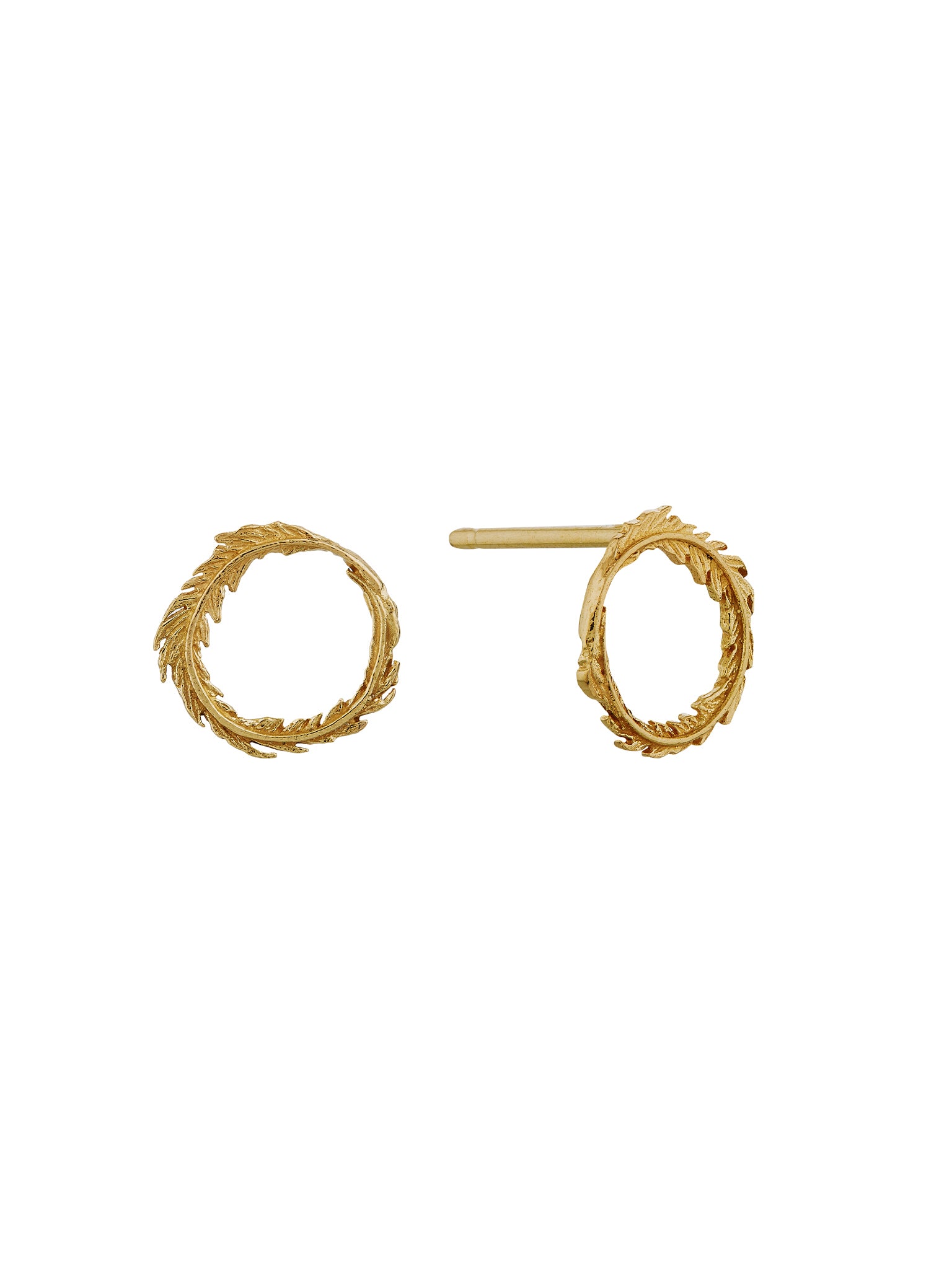 Plume Loop Stud Earrings - image 5 | 18ct yellow gold