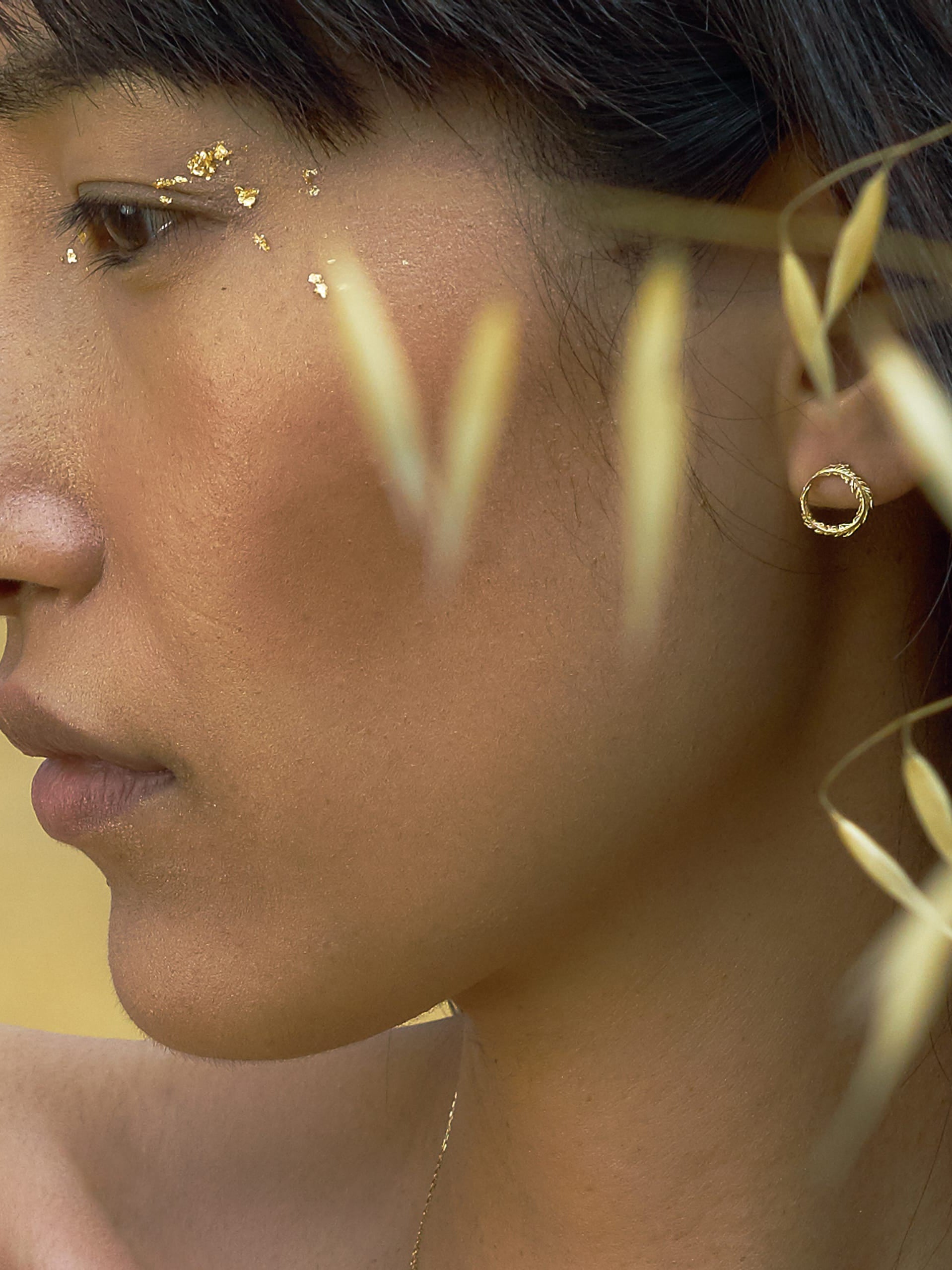 Plume Loop Stud Earrings - image 2