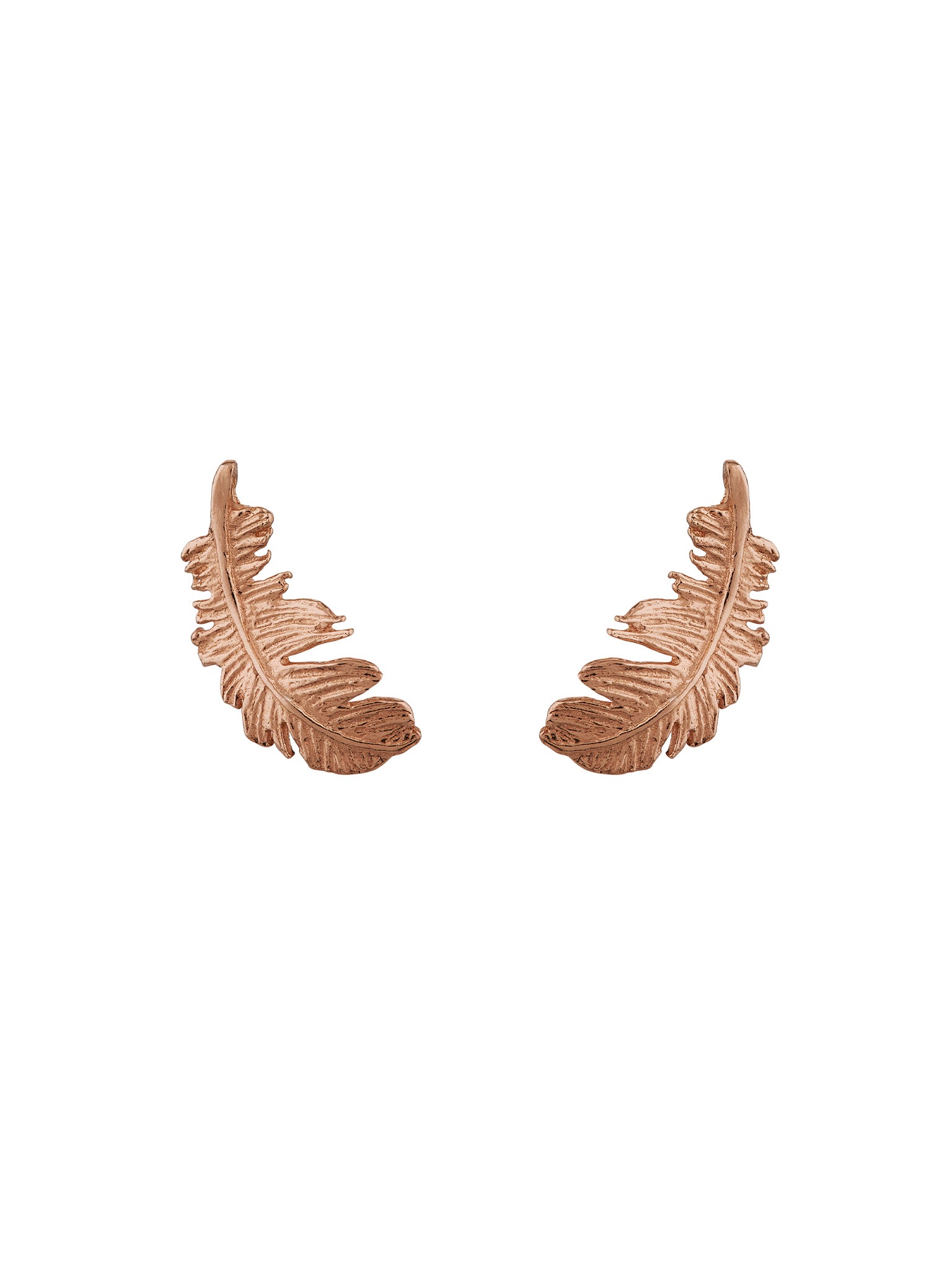 Plume Feather Stud Earrings - image 9 | 18ct rose gold
