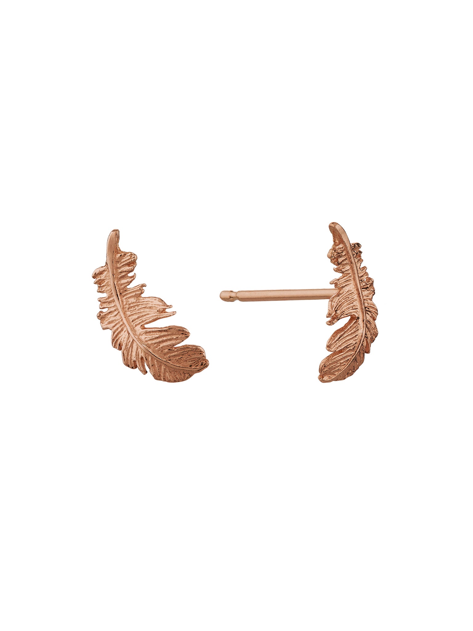Plume Feather Stud Earrings - image 11 | 18ct rose gold