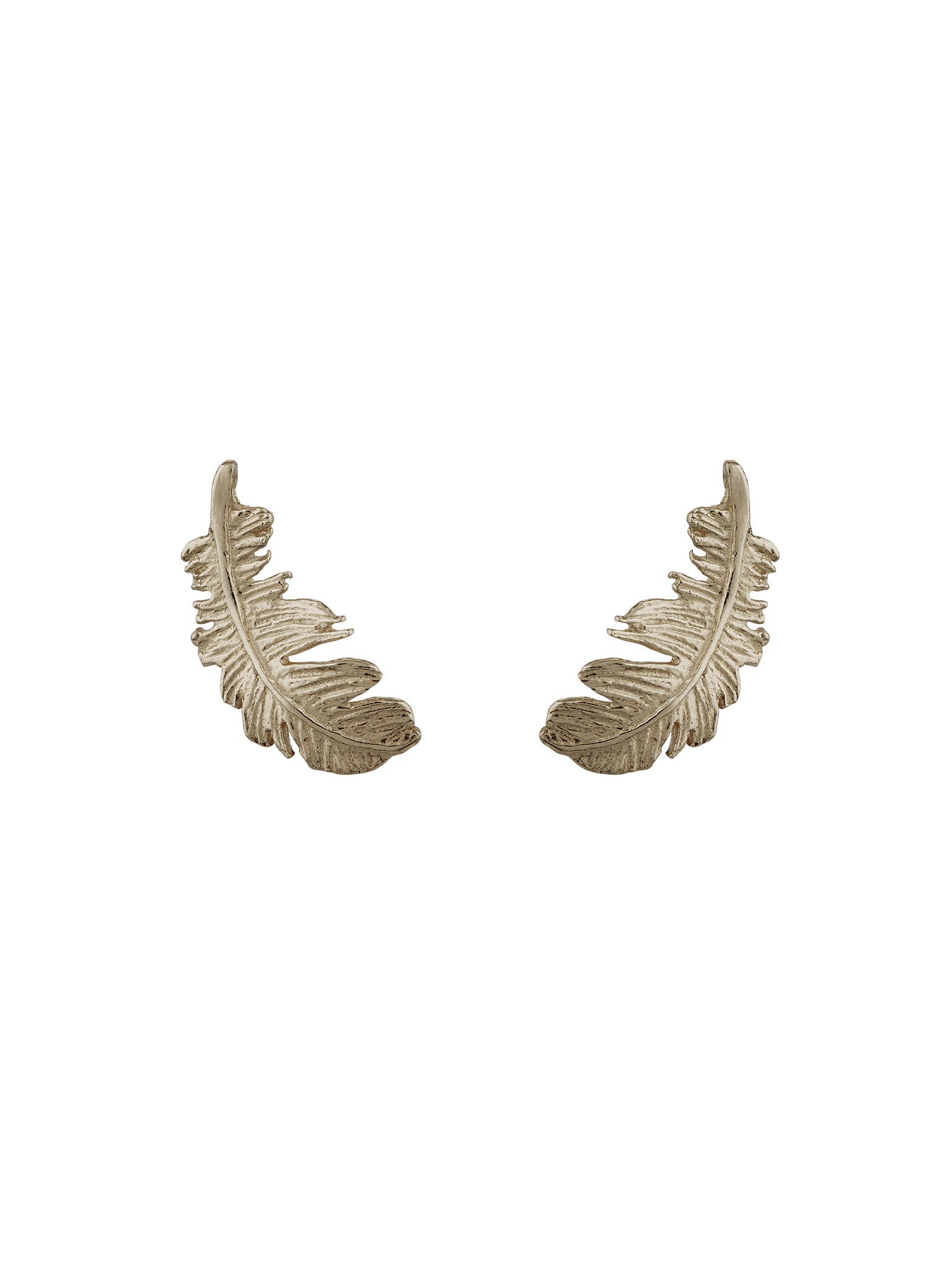Plume Feather Stud Earrings - image 6 | 18ct white gold