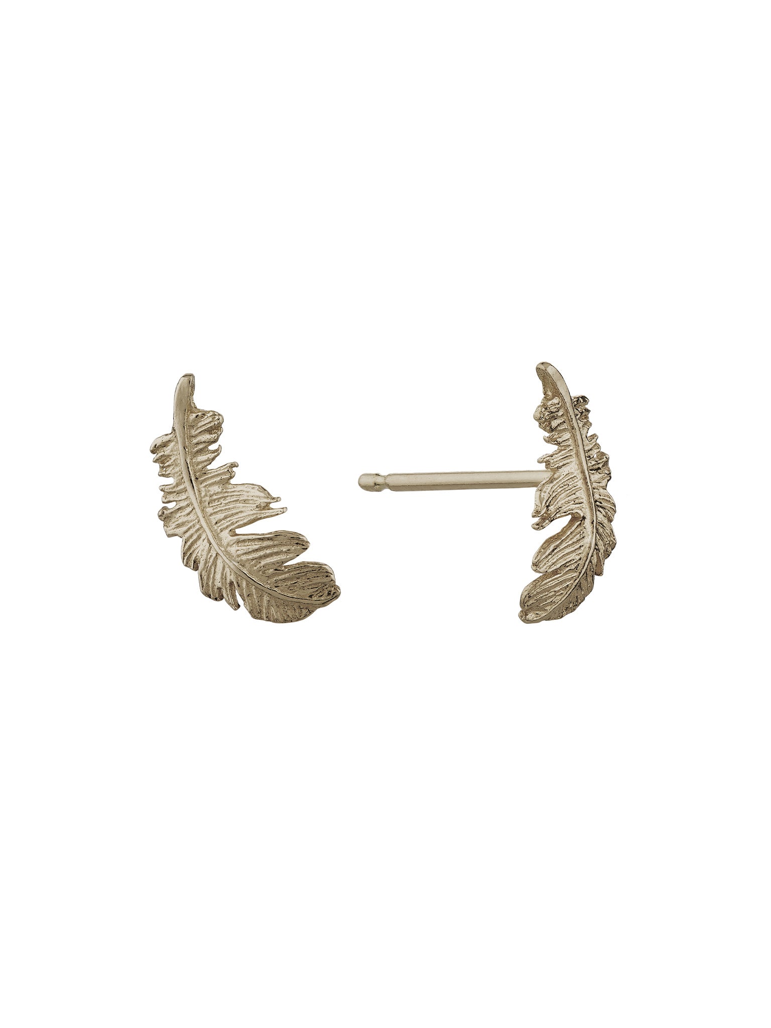 Plume Feather Stud Earrings - image 8 | 18ct white gold