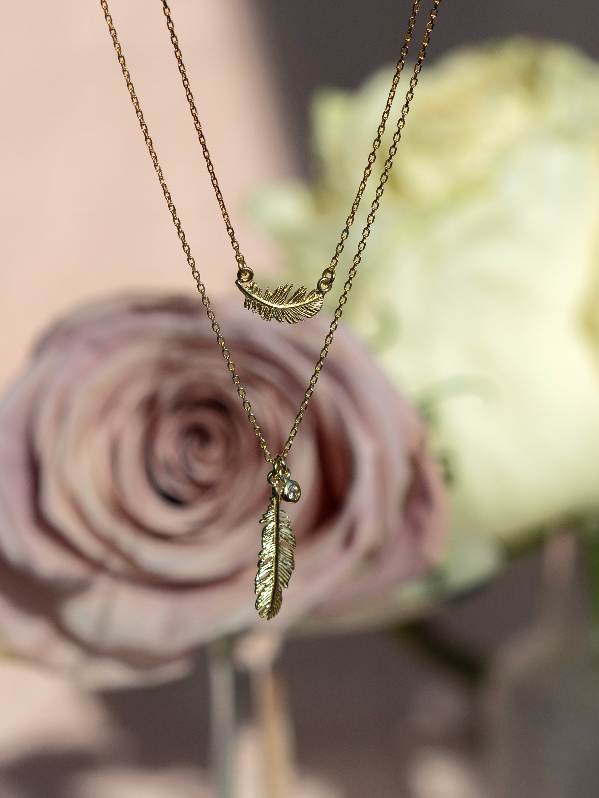 Plume & Champagne Diamond Necklace - image 3